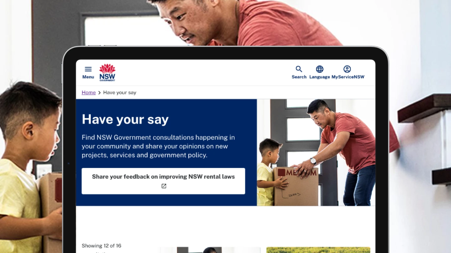 New South Wales Government Headless Content Advisory · 设计展示