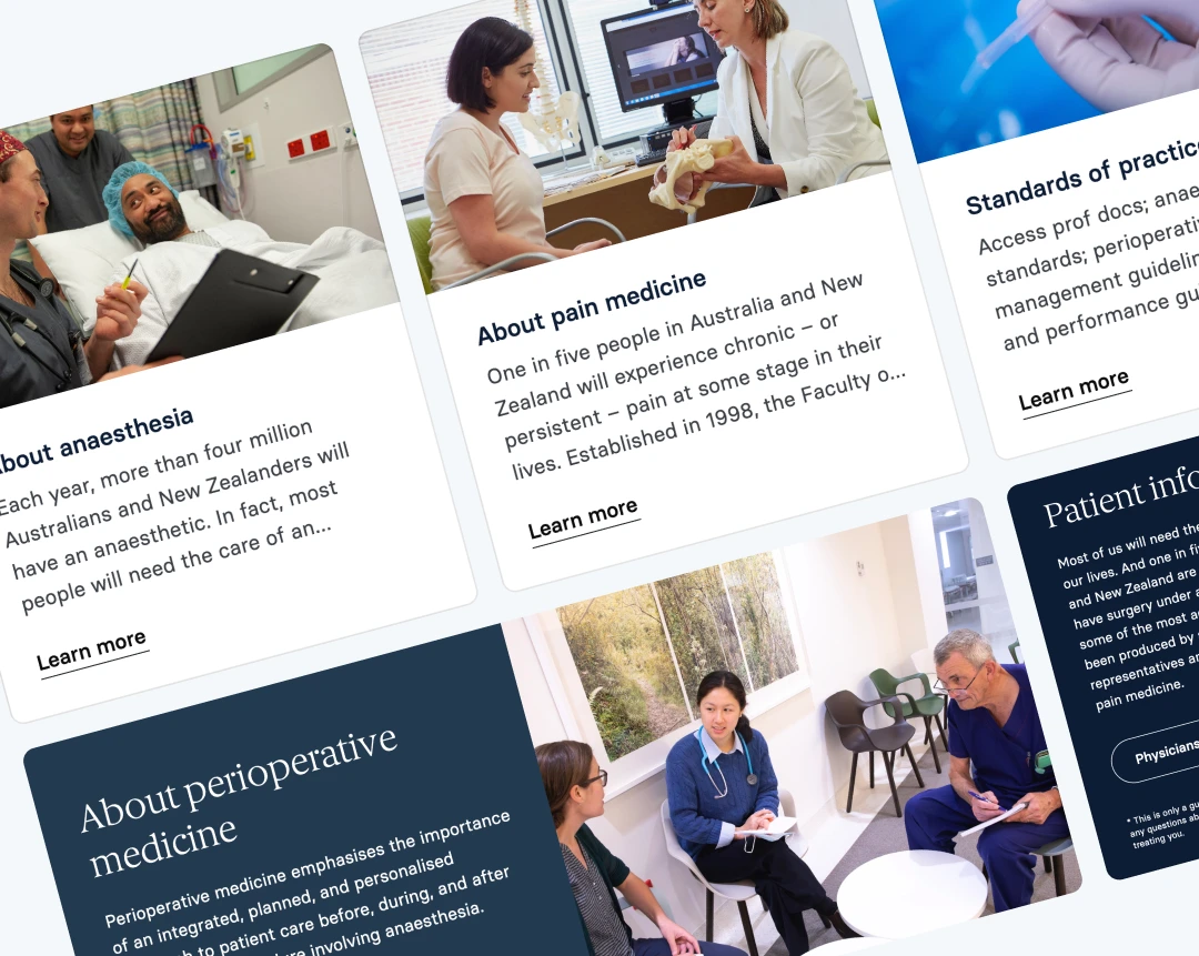 The Australian and New Zealand College of Anaesthetists (ANZCA) · 设计展示