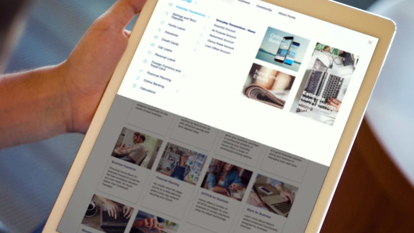 Hume Bank · Design showcase