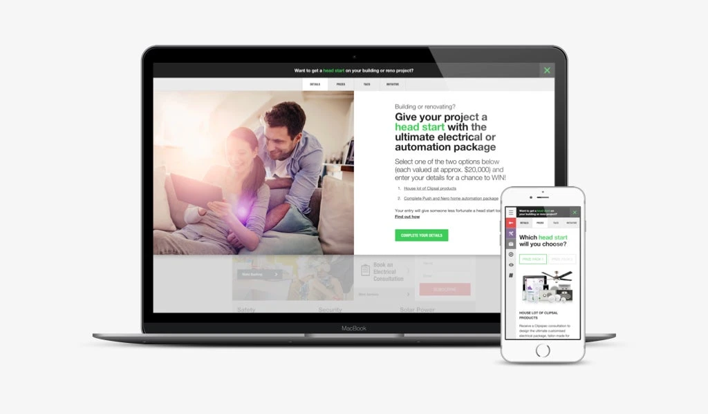 Head Start – Clipsal Consumer Promotion · Design showcase