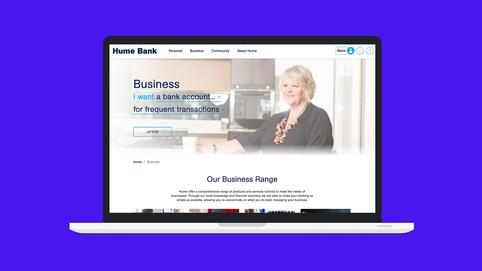 Hume Bank · Design showcase