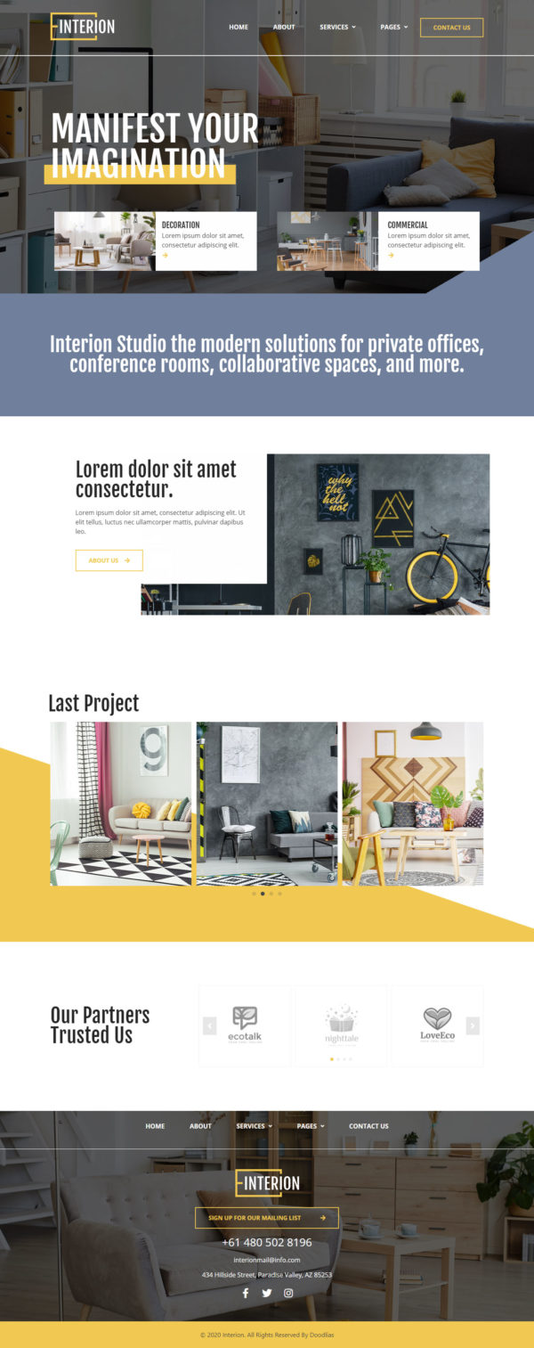 Interion | Responsive Interior Design Website Theme — Home