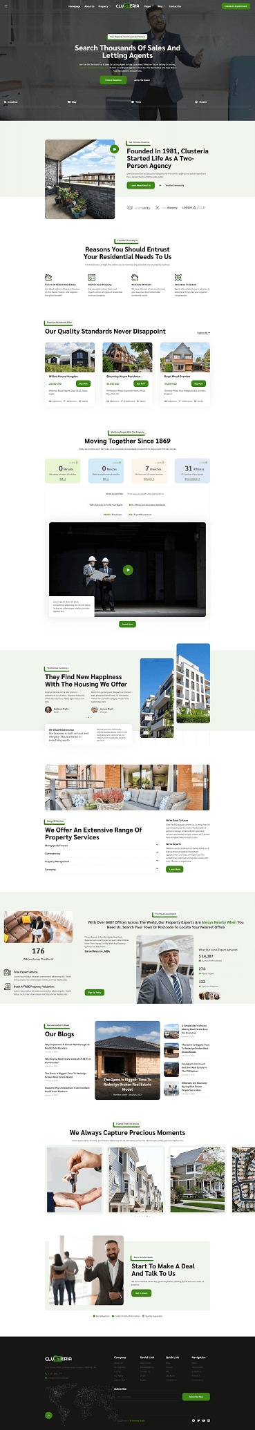 Property and Real Estate Elementor Template Kit — Home