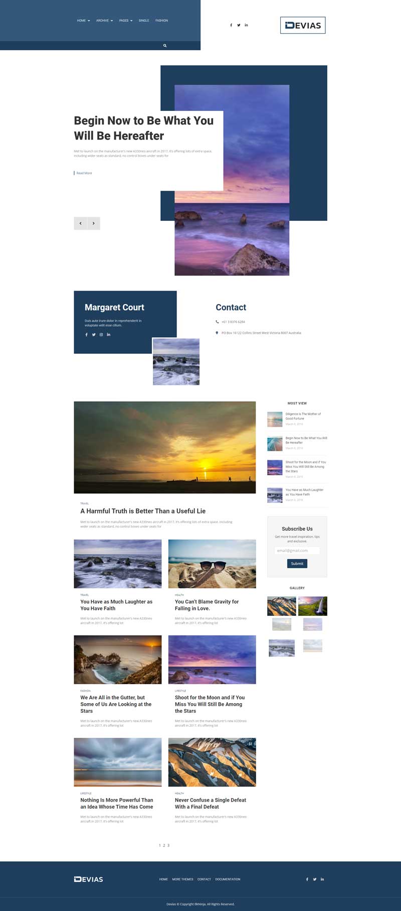 Devias Elementor Template Kit — 首页