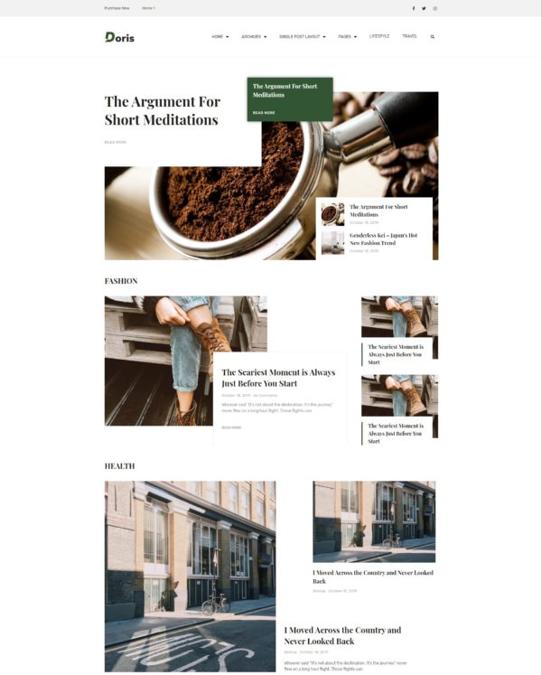 Doris Elementor Template Kit — 首页