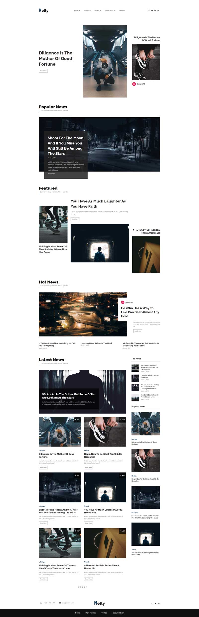 Nelly Elementor Template Kit — 首页