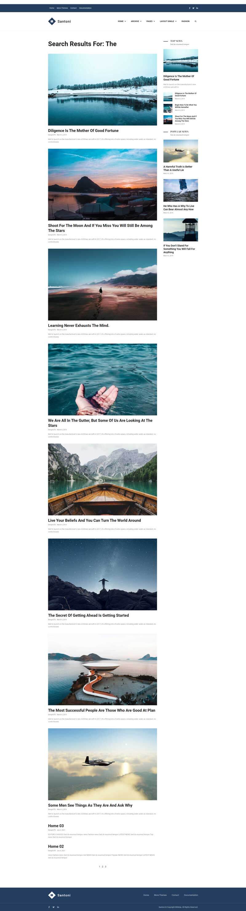 Santoni Elementor Template Kit — 首页