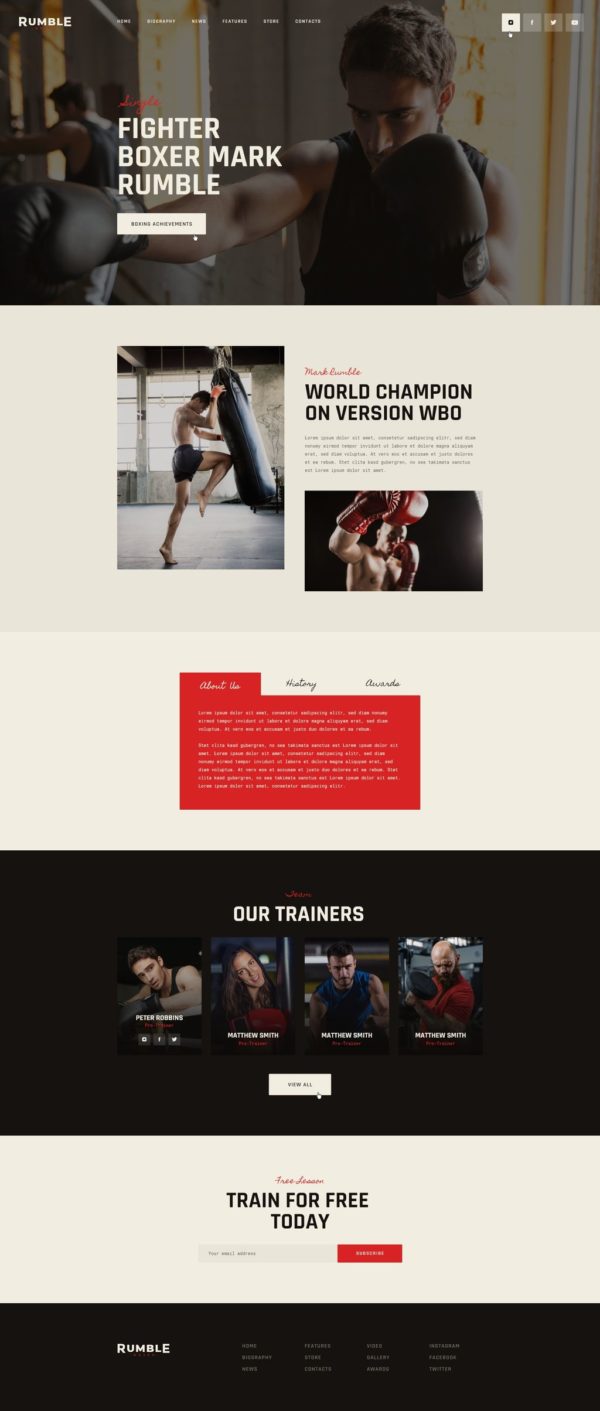 Ancorathemes Boxing & Fighting Template Kit — Home