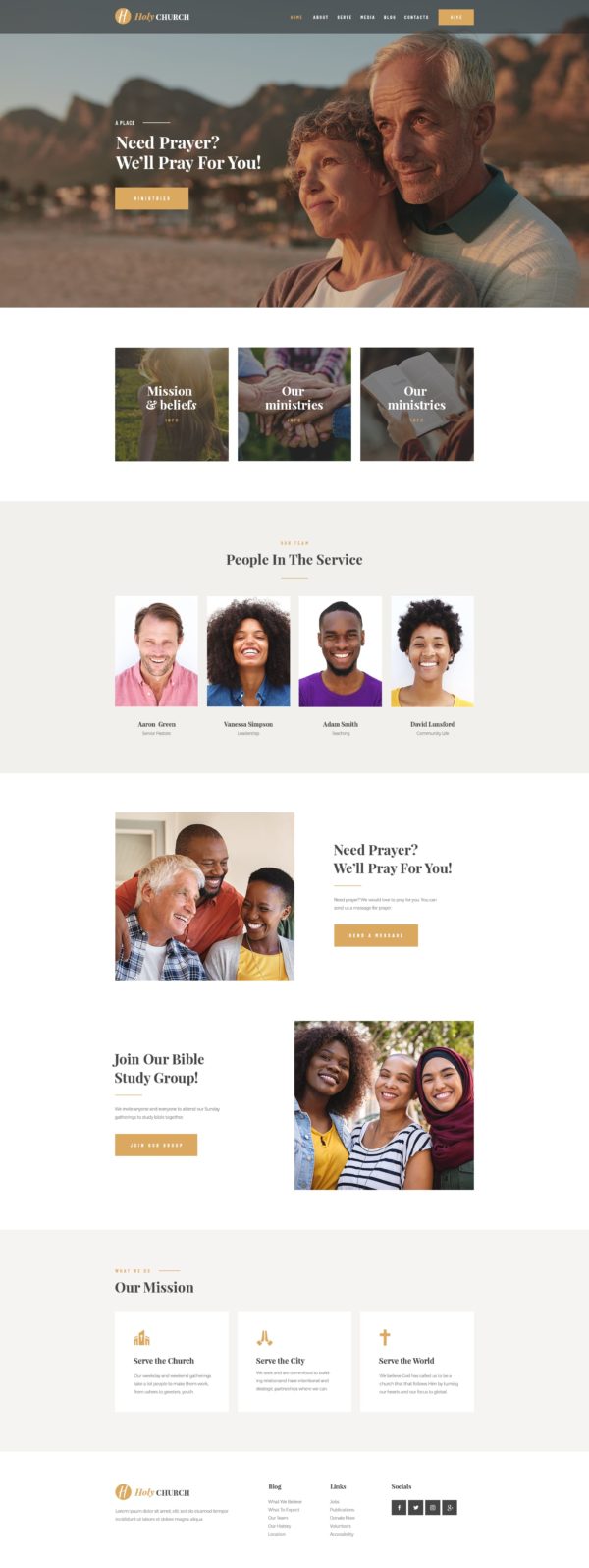 AxiomThemes Church and Charity Template Kit — 首页