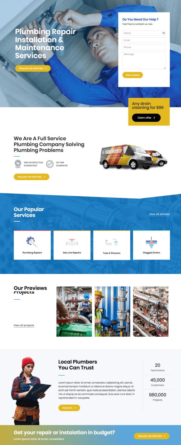 Pumpman Elementor Template Kit — Home