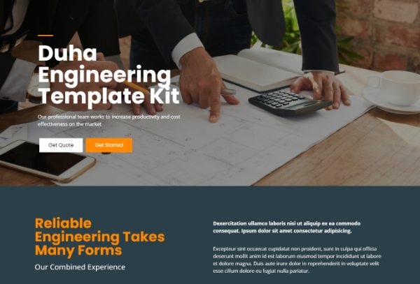 Duha - Engineering & Industrial Template Kit