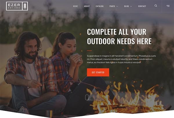 Ezer – Outdoor & Adventure Equipment Store Elementor Template Kit