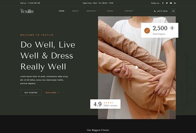 Textiln - Textile & Garment Industry Elementor Template Kit