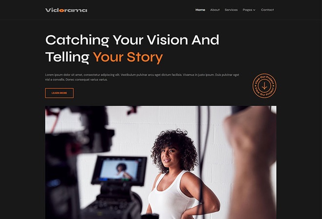 Vidorama - Film & Video Production Service Elementor Template Kit