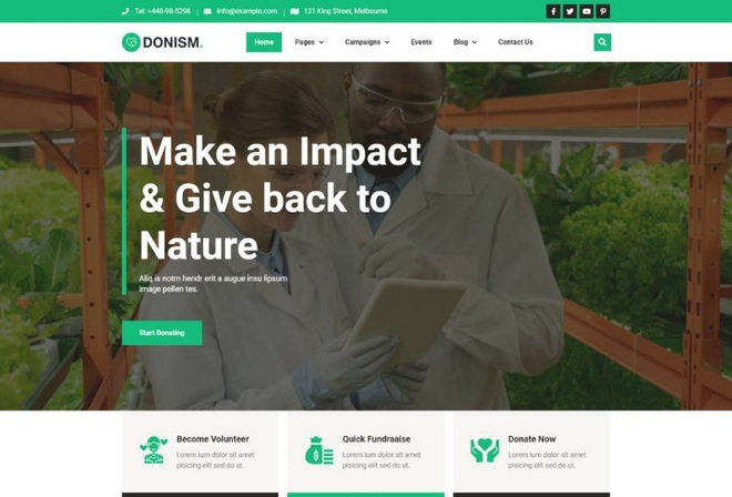 Donism - Environment Charity Elementor Template Kit