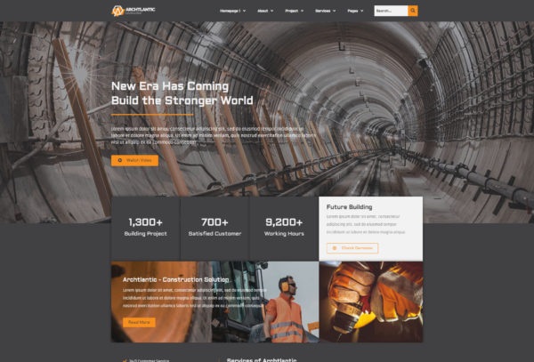 Archtlantic - Construction Agen Elementor Template Kit