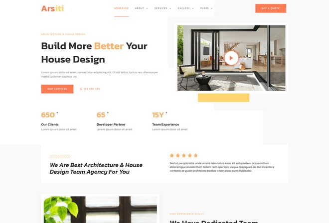 Arsiti - Architecture & House Design Agency Elementor Template Kit