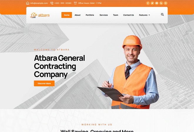 Atbara - Construction Elementor Template Kit
