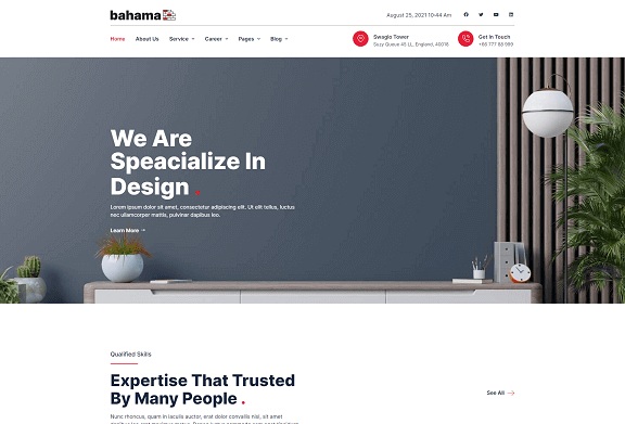 Bahama Contractor and Architect Elementor Template Kit