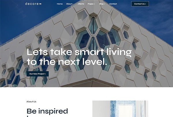 Decore - Architecture & Interior Design Elementor Pro Template Kit