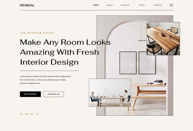 Hemdal - Interior Design and Architecture Elementor Template Kit