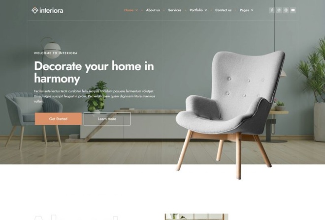 Interiora - Template kits for Interior Design Services