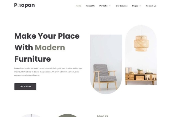 Phapan - Furniture & Interior Design Elementor Template Kit