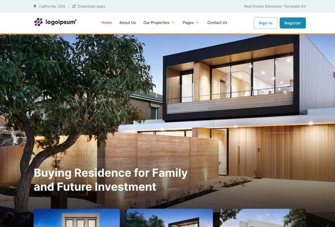 UHouse - Real Estate Elementor Template Kit