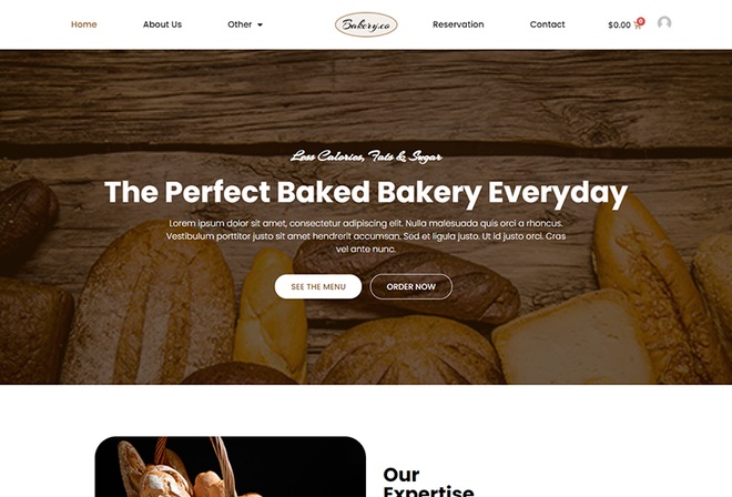 Bakery.co - Bakery Shop Elementor Template Kit