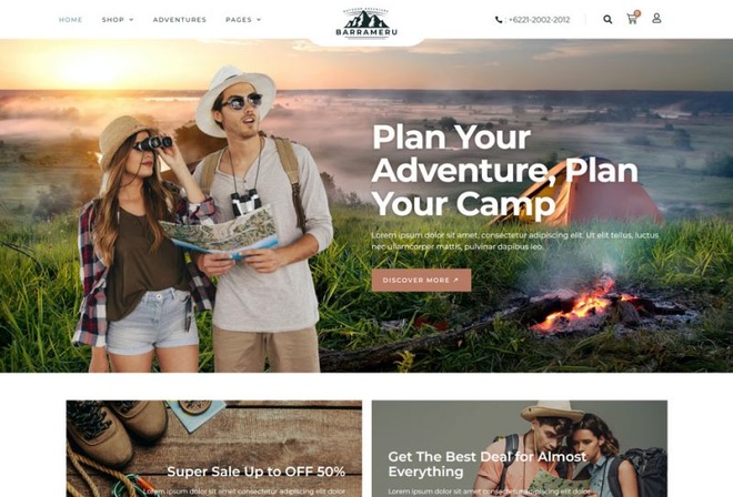 Barrameru - Template Kit for Outdoor Adventure, Camping & Store