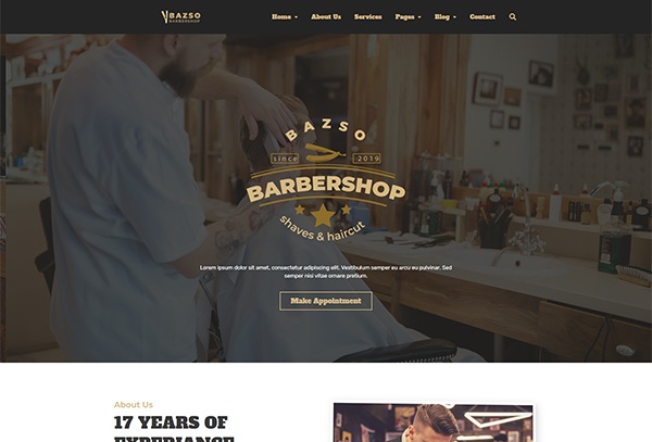 Bazso - Barbershop Elementor Template Kit