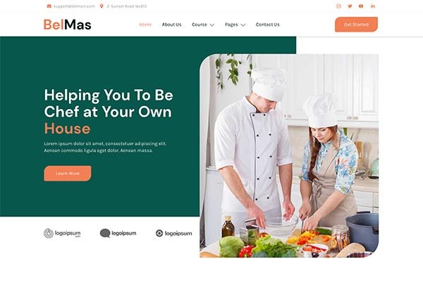 BelMas – Online Cooking Class & Workshop Elementor Template Kit