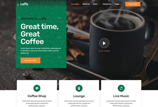 Caffe - Template kit for Coffee shop / Cafe