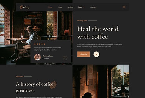 Dankuy - Cafe & Coffee Shop Elementor Template Kit