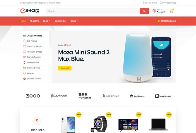 Electrodeals - Template kit for Electronic Store