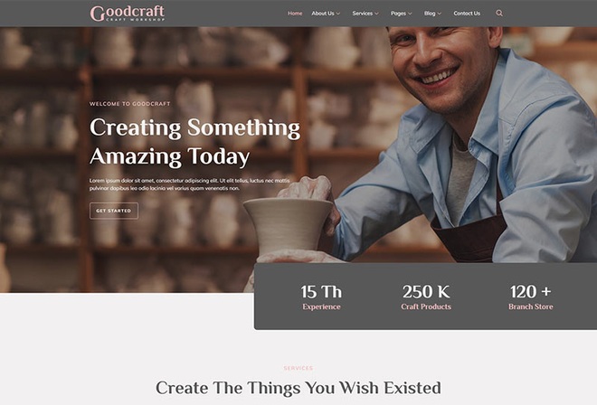 Goodcraft - Craft Workshop Elementor Template Kit