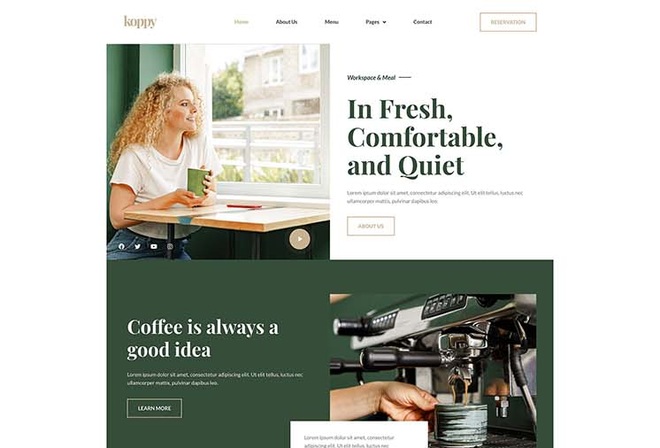 Koppy - Coffee Shop & Cafe Elementor Template Kit