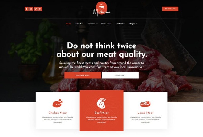 Meatlicious - Template kit for meat shop