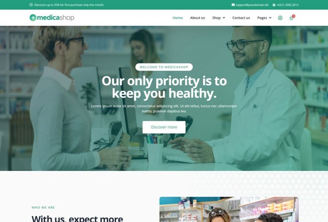 Medicashop - Template kit for Pharmacy & Drug Store
