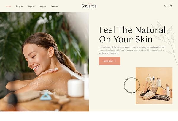 Savarta – Spa & Bodycare Shop Elementor Template Kit
