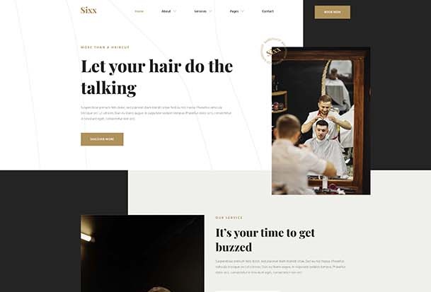Sixx - Barbershop & Hairdresser Elementor Template Kit