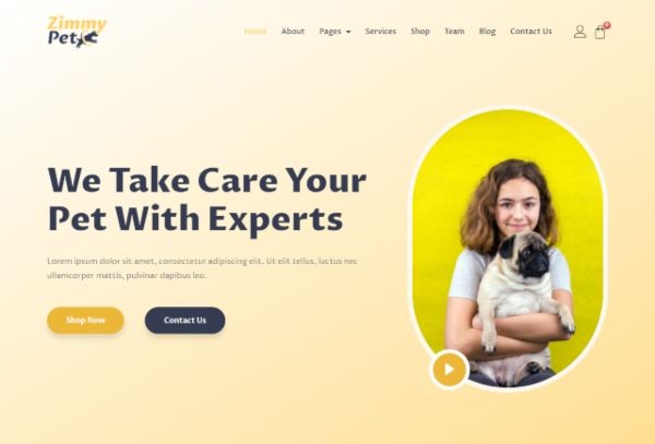 ZimmyPet - Pet Care and Pet Shop Elementor Template Kit