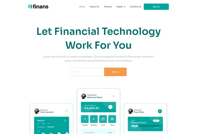 Finans - Financial Technology Elementor Kit