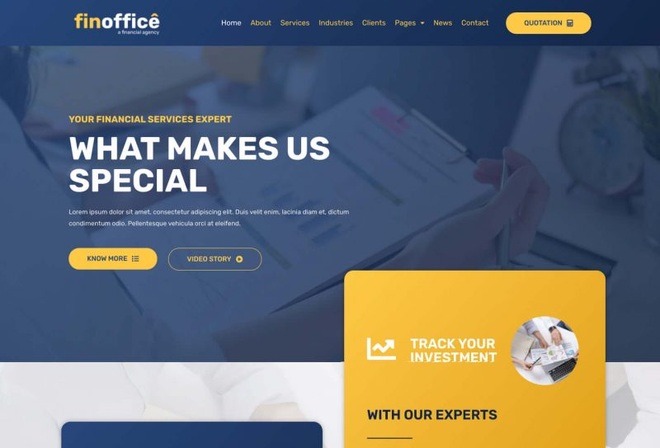 FinOffice - Finance and Accounting Elementor Template Kit
