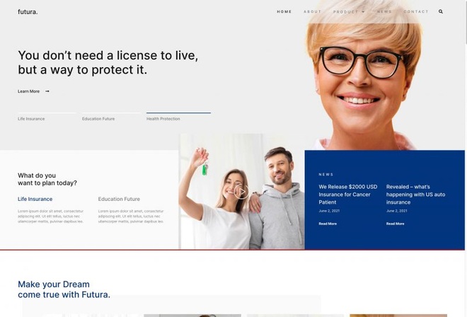 futura. - Insurance Agency Elementor Template Kit