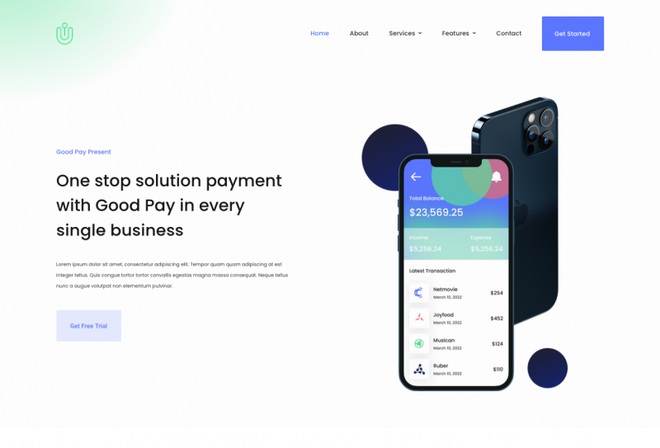 Goodpay - Fintech Elementor Template Kits