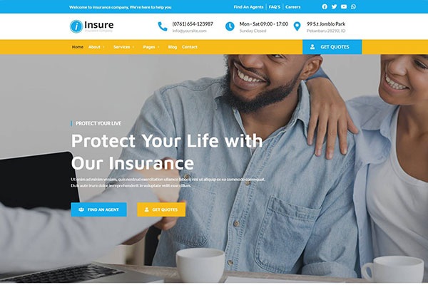 Insure - Insurance Business Elementor Template Kit