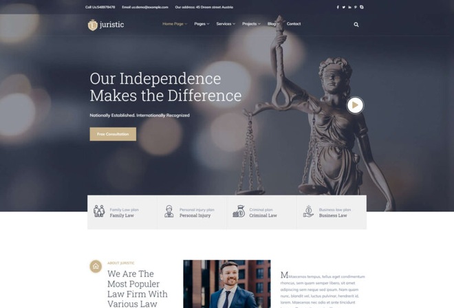 Juristic - Lawyer & Attorney Elementor Template Kit