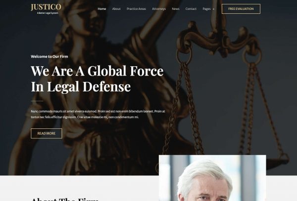JUSTICO - Law Firm Elementor Template Kit