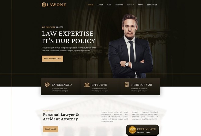 Lawone - Lawyers and Law Firm Templatet Kit